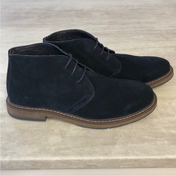 JOSEPH ABBOUD Thomas Chukka Boot Navy Suede sz 11 - Picture 2 of 3